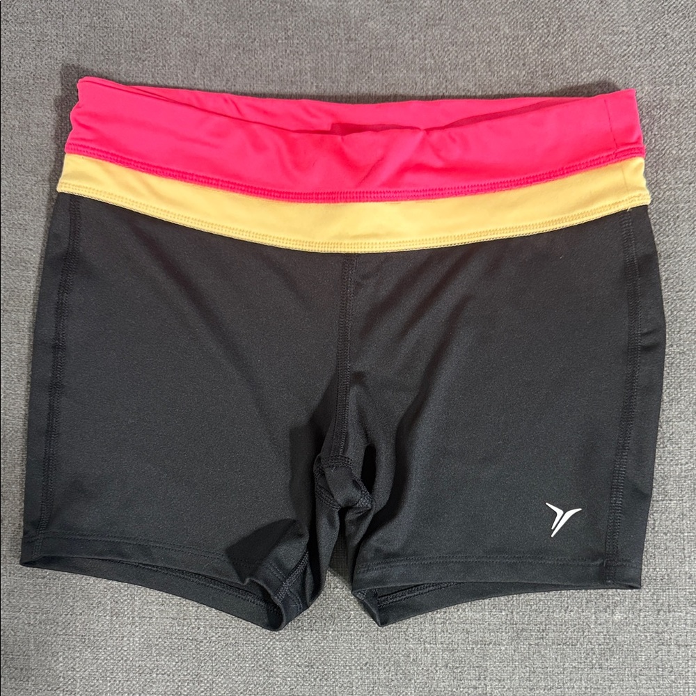 Old Navy Girl’s Athletic Shorts - Black, Pink, and Yellow